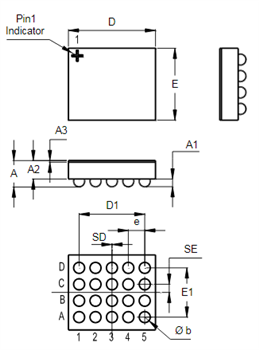 Technische Zeichnung - Diodes Incorporated AP7220x DC/DC-Auf-/Abwärtswandler